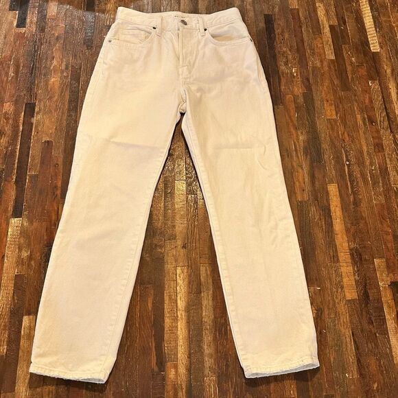 Frame Denim Denim - FRAME Le Original straight leg Jean In Rumpled Blanc Grind white size 25